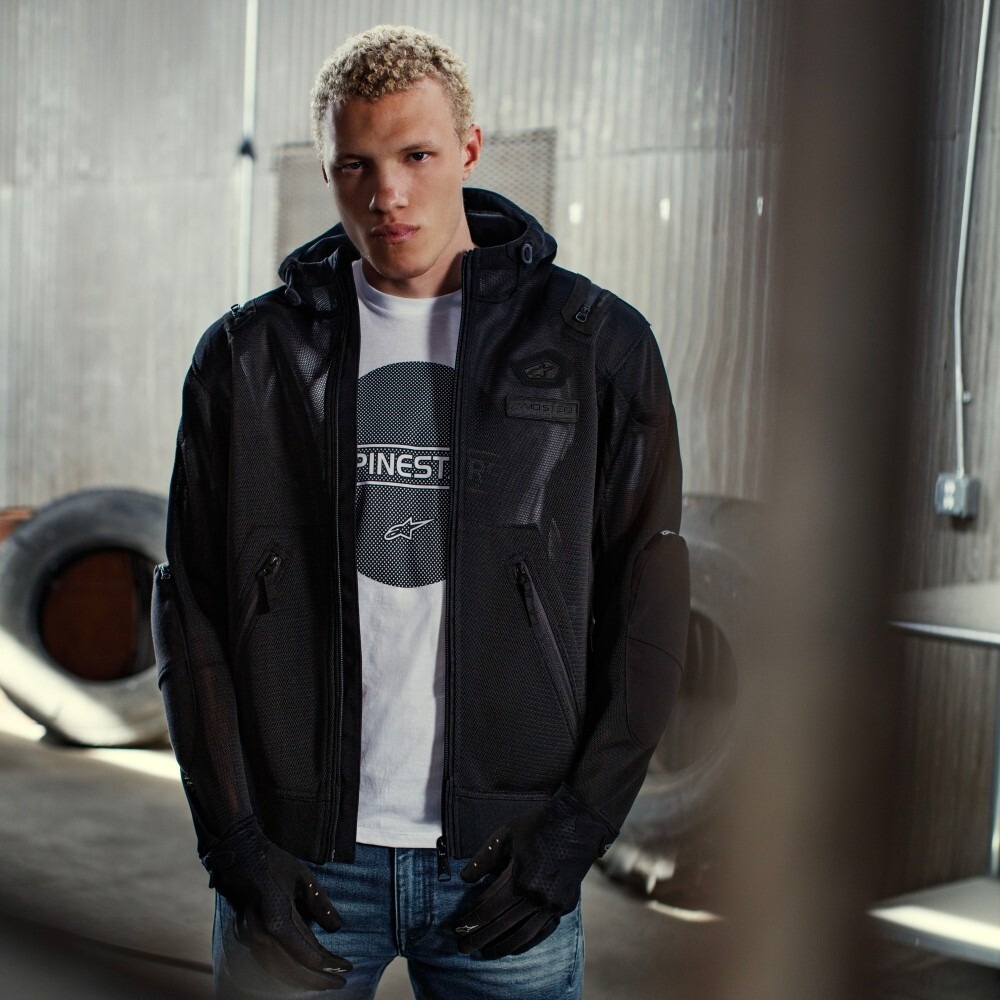 ALPINESTARS MOFLOW AIR TECH MENS HOODIE - BLACK / GREY - Image 6
