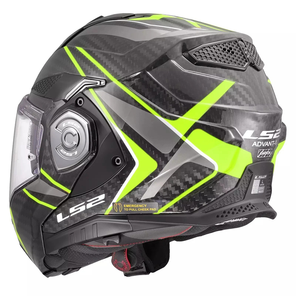 LS2 FF901 ADVANT X CARBON HELMET - FUTURE II YELLOW - Image 10