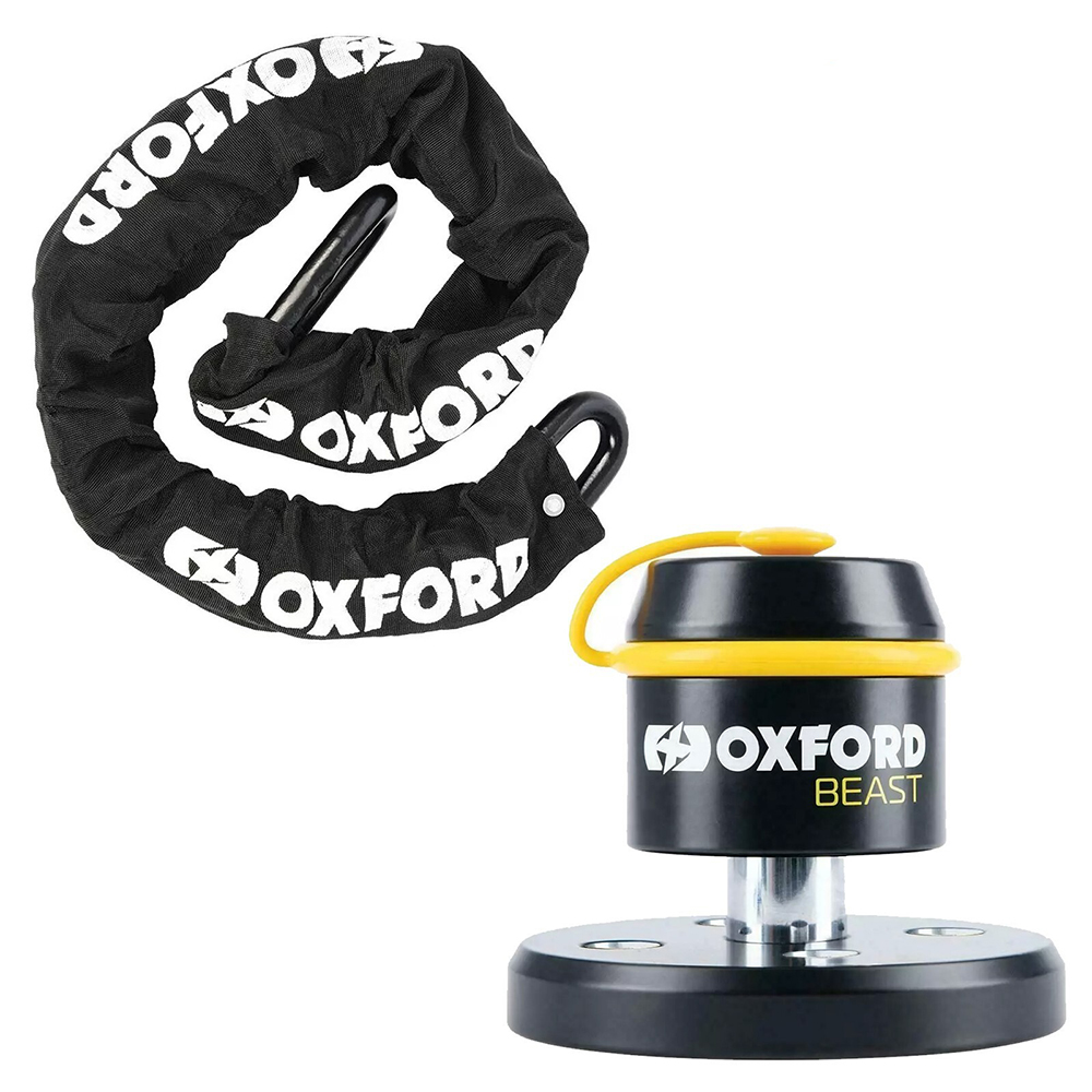 Oxford Beast 22mm chain x 1.5mtr & Oxford Beast Floor Lock