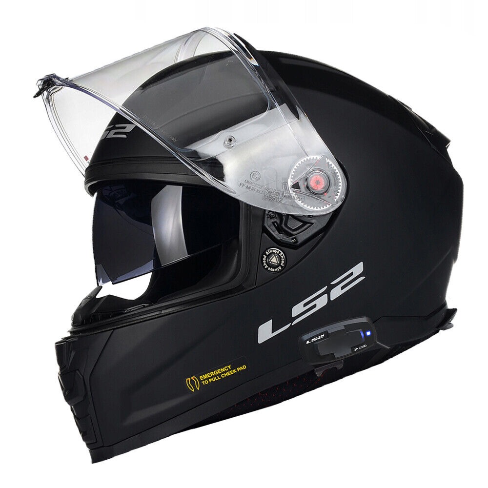 LS2 FF811 VECTOR II HELMET WITH CARDO INTERCOM - MATT BLACK - Image 2