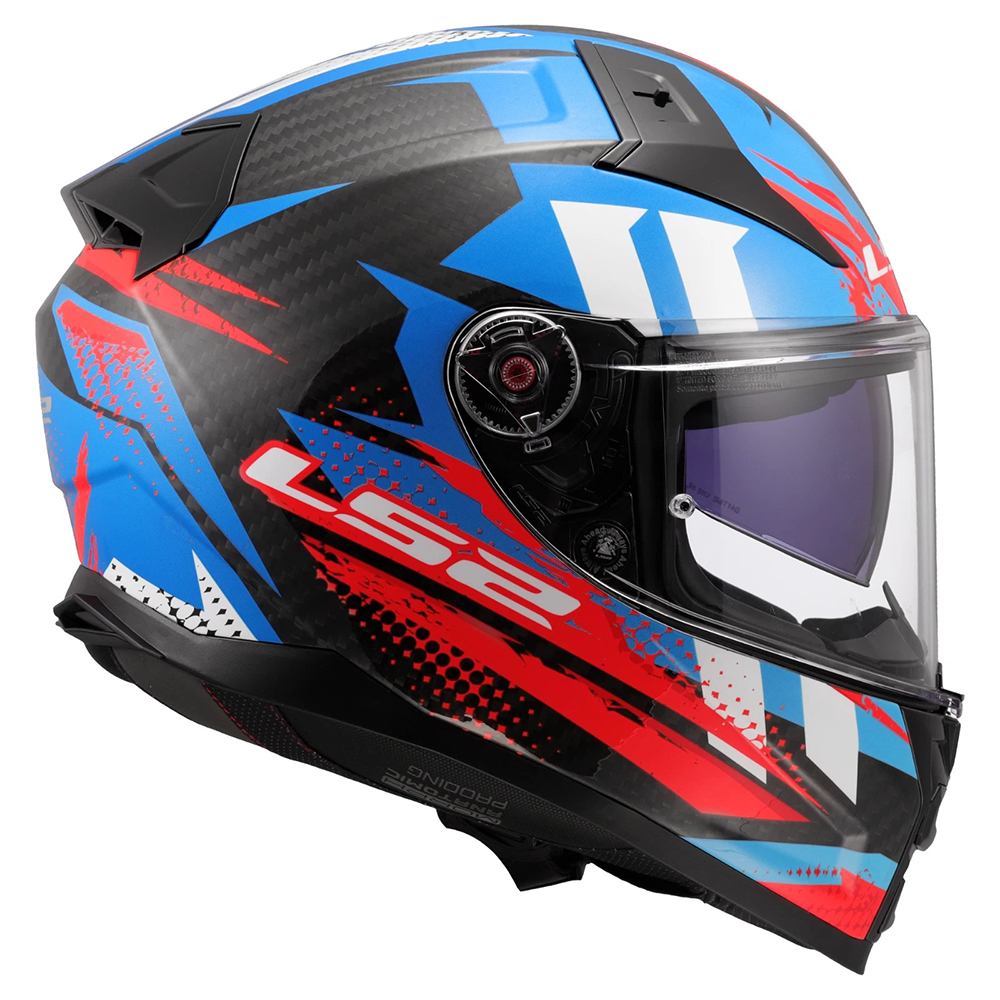 LS2 FF811 VECTOR II CARBON HELMET - TANTIC RED BLUE - Image 3
