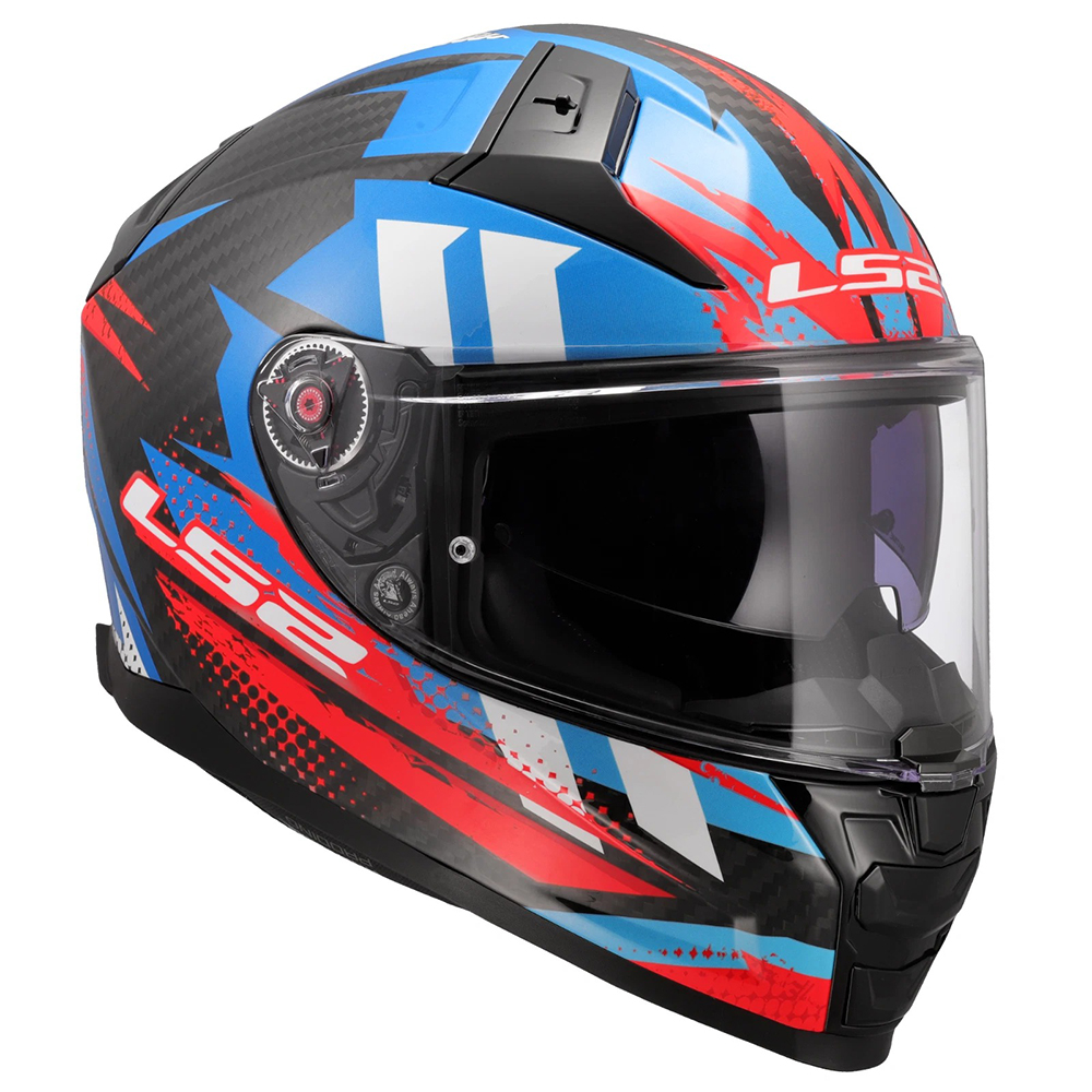 LS2 FF811 VECTOR II CARBON HELMET - TANTIC RED BLUE - Image 4