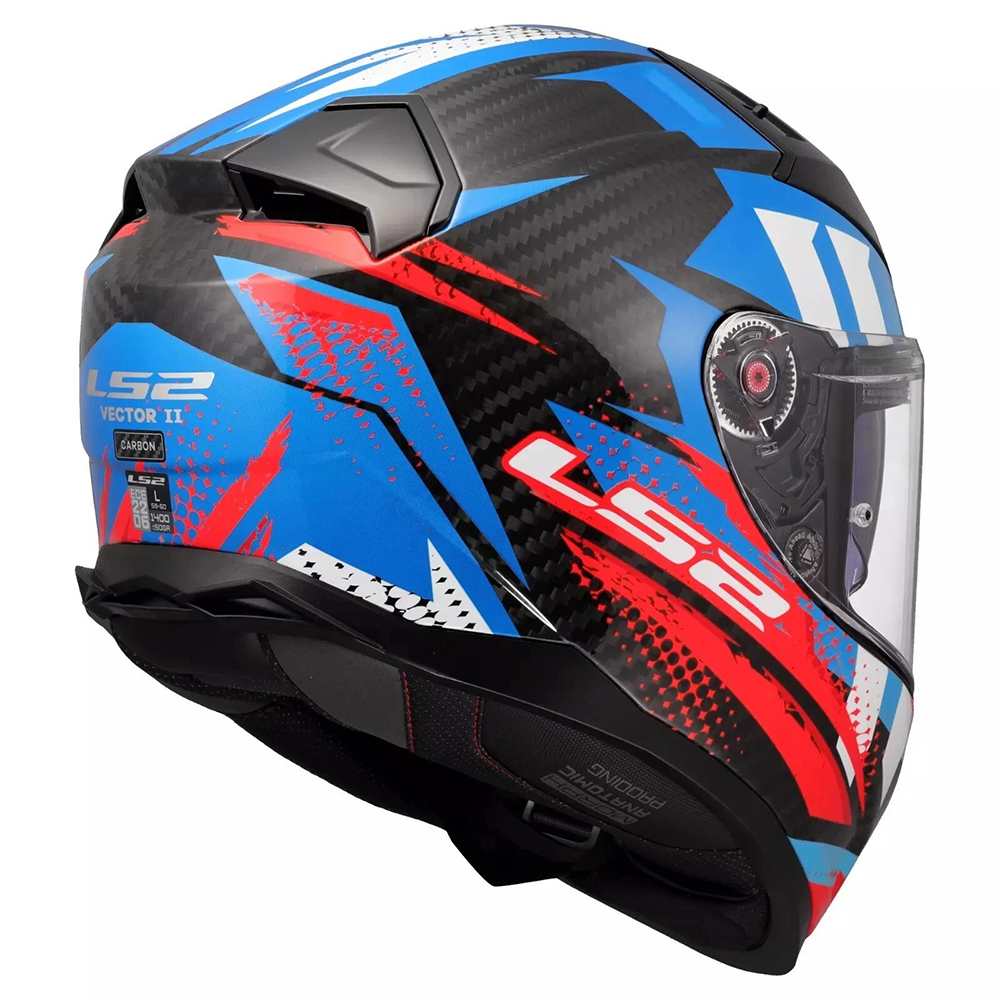 LS2 FF811 VECTOR II CARBON HELMET - TANTIC RED BLUE - Image 6