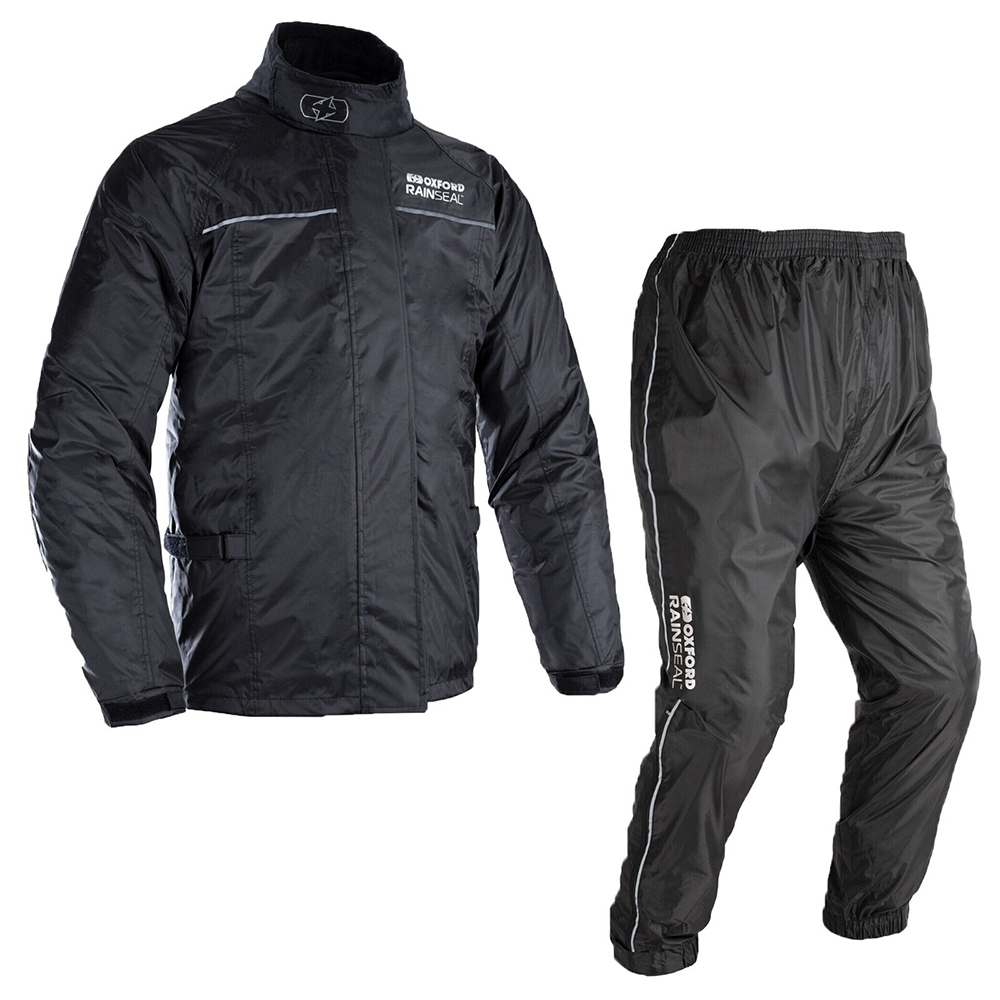 OXFORD RAINSEAL WATERPROOF ALL WEATHER OVER JACKET BLACK & BLACK TROUSER