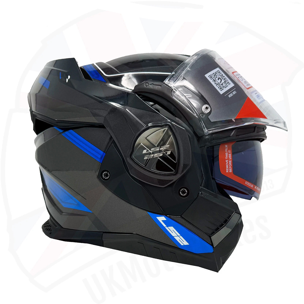 LS2 FF901 Advant X Helmet - SPECTRUM BLACK TITAN BLUE - Image 3