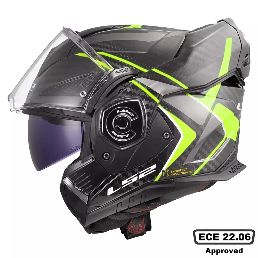 LS2 FF901 ADVANT X CARBON HELMET - FUTURE II YELLOW - Image 2