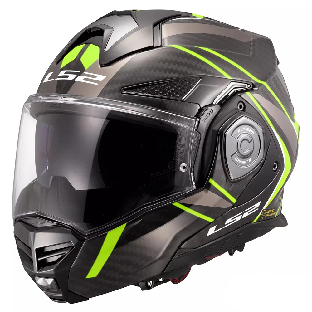 LS2 FF901 ADVANT X CARBON HELMET - FUTURE II YELLOW