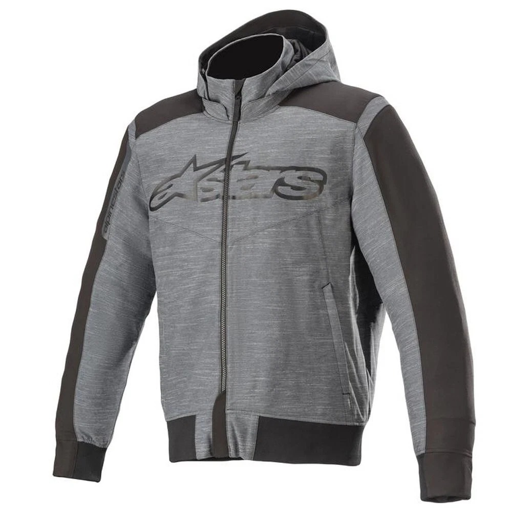 ALPINESTARS RHOD WINDSTOPPER MENS HOODIE - ASPHALT BLACK / MELANGE BLACK - Image 4