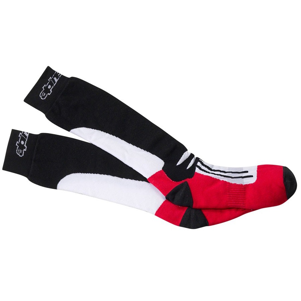 Alpinestars RACING SOCKS LONG - BLACK / RED / WHITE
