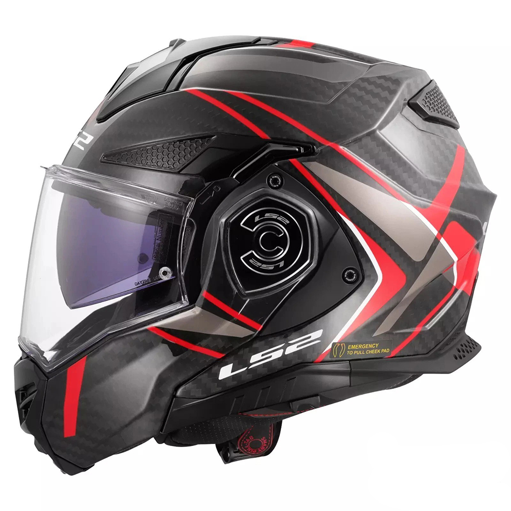 LS2 FF901 ADVANT X CARBON HELMET - FUTURE II RED - Image 3
