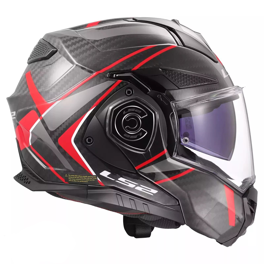 LS2 FF901 ADVANT X CARBON HELMET - FUTURE II RED - Image 4