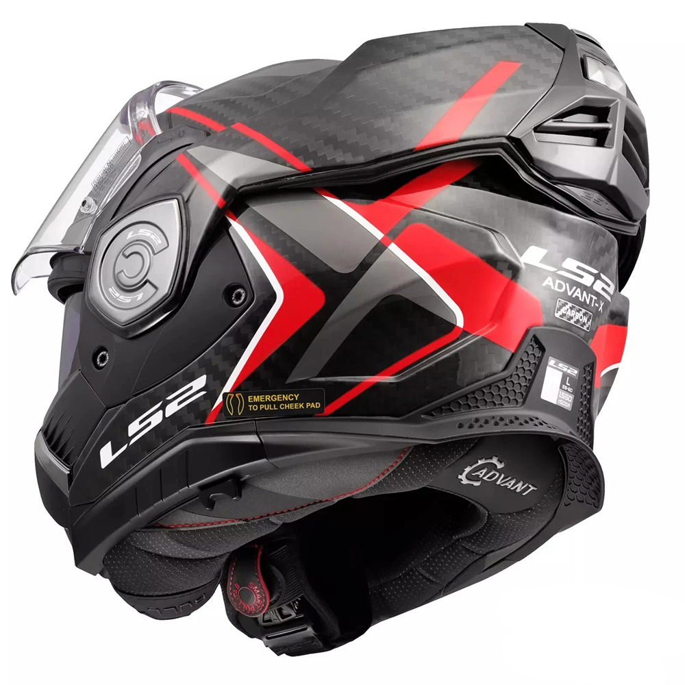 LS2 FF901 ADVANT X CARBON HELMET - FUTURE II RED - Image 6