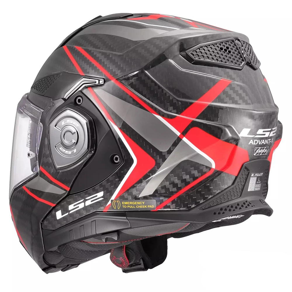 LS2 FF901 ADVANT X CARBON HELMET - FUTURE II RED - Image 8