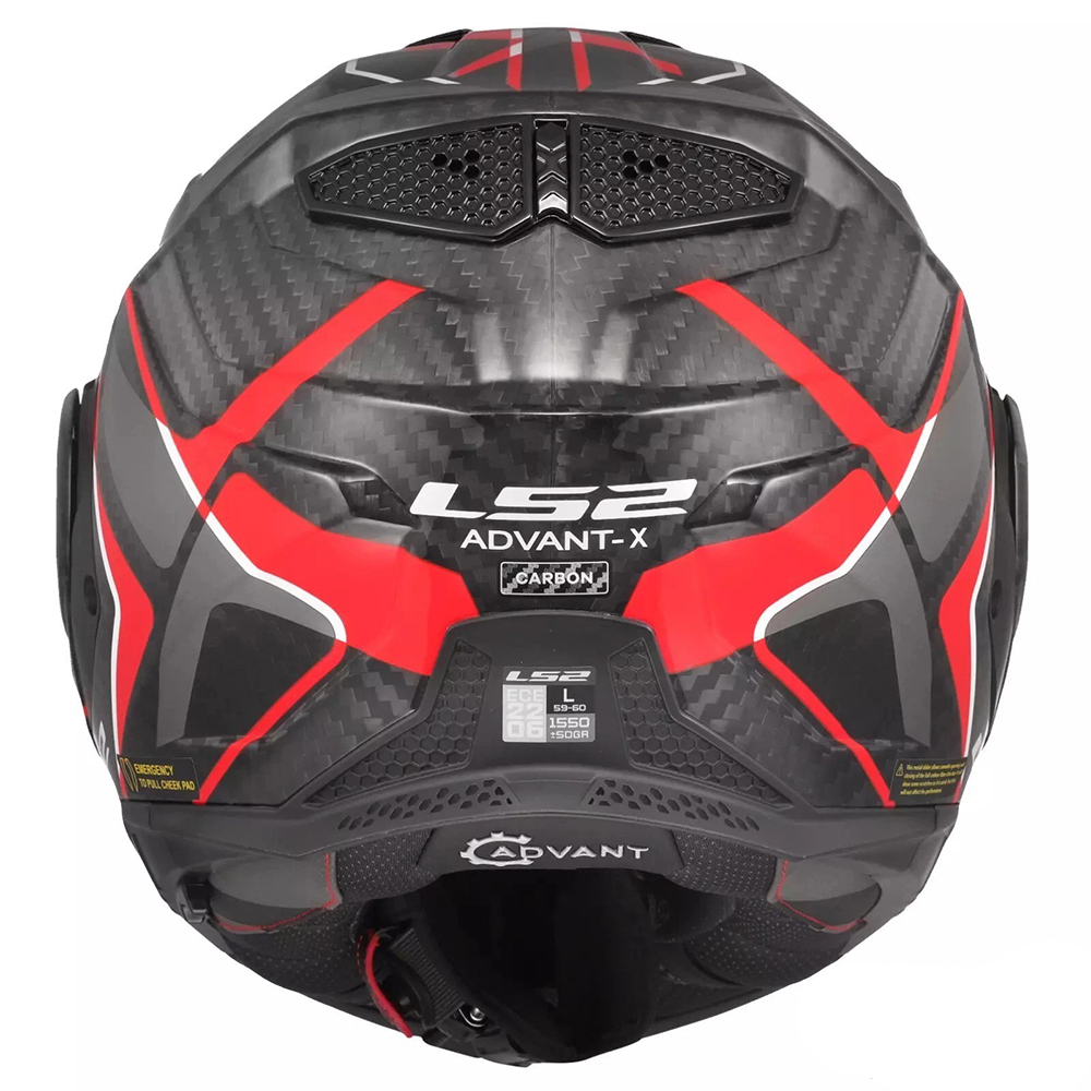 LS2 FF901 ADVANT X CARBON HELMET - FUTURE II RED - Image 10