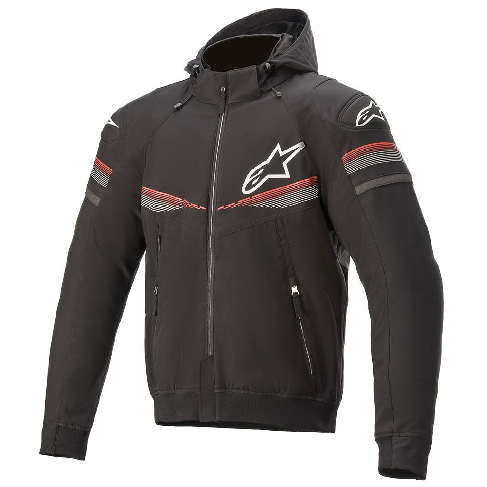 ALPINESTARS SEKTOR V2 TECH HOODIE - BLACK BRIGHT RED