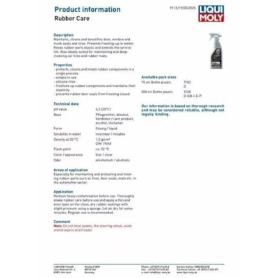 LIQUI MOLY RUBBER CARE – 500ML