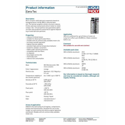 LIQUI MOLY CERA TEC – 300ML