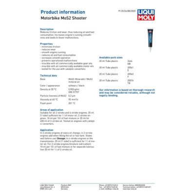 LIQUI MOLY MOTORBIKE MOS2 SHOOTER – 20ML