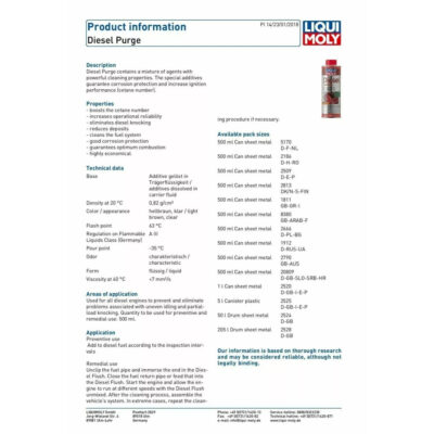 LIQUI MOLY DIESEL PURGE – 500ML