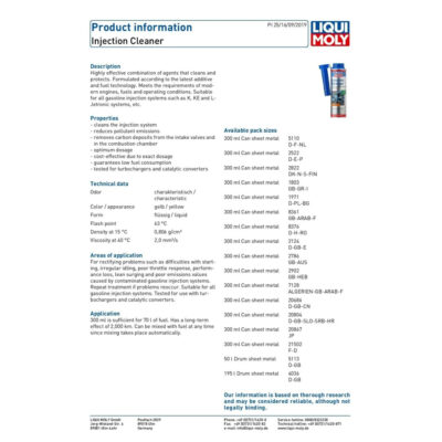 LIQUI MOLY INJECTION CLEANER – 300ML