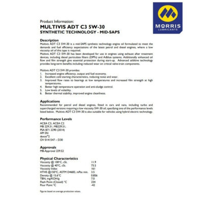 Morris Lubricants Golden Film 20W-50 CLASSIC – 5LTR