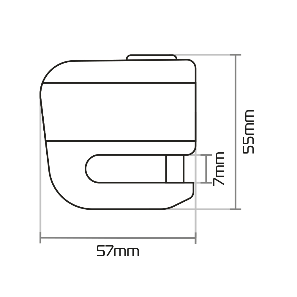 Oxford Micro XA5 Alarm Disc Lock Black/Black - Image 4