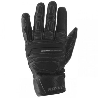 RAYVEN COMFORT MENS LEATHER GLOVES – BLACK