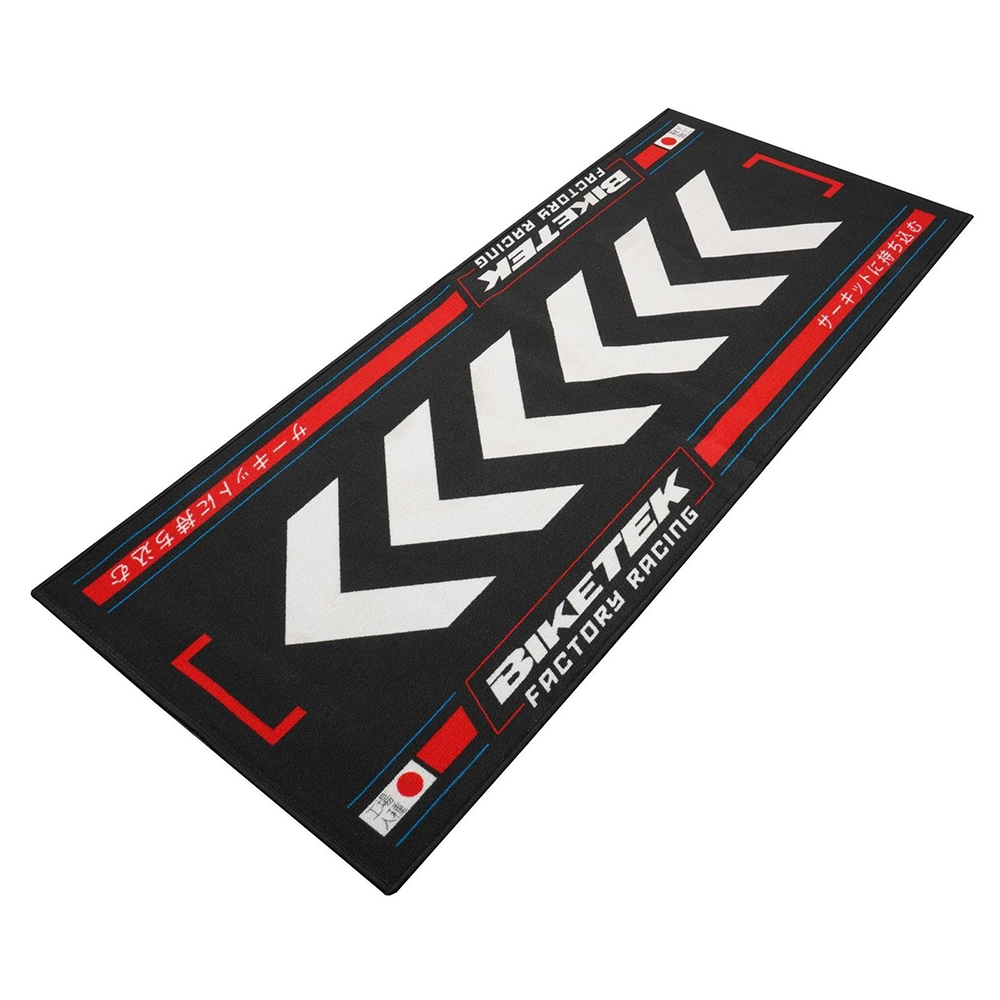 BIKETEK SERIES 7 GARAGE MAT RISING SUN 190x80cm - RED