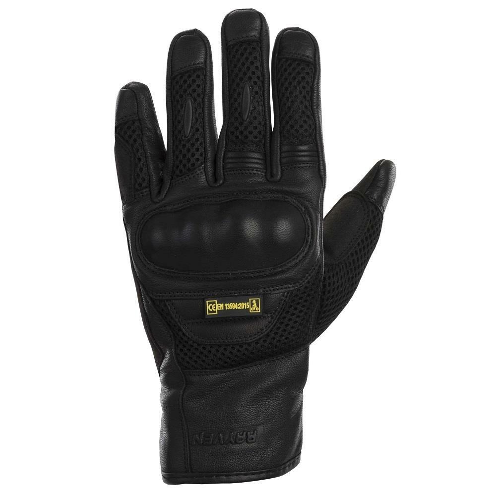 RAYVEN BLOCK ISLAND MENS LEATHER GLOVES - BLACK - Image 2