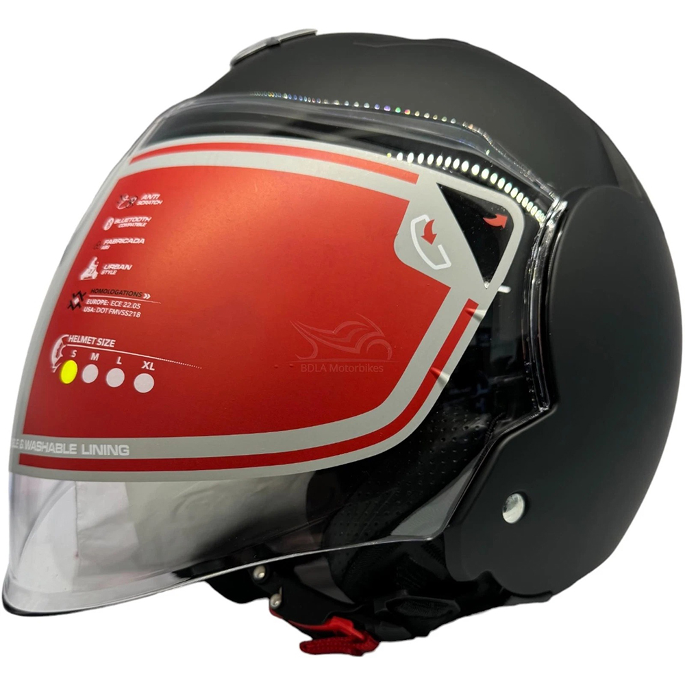 AXOR STRIKER OPEN FACE HELMET - MATT BLACK - Image 5