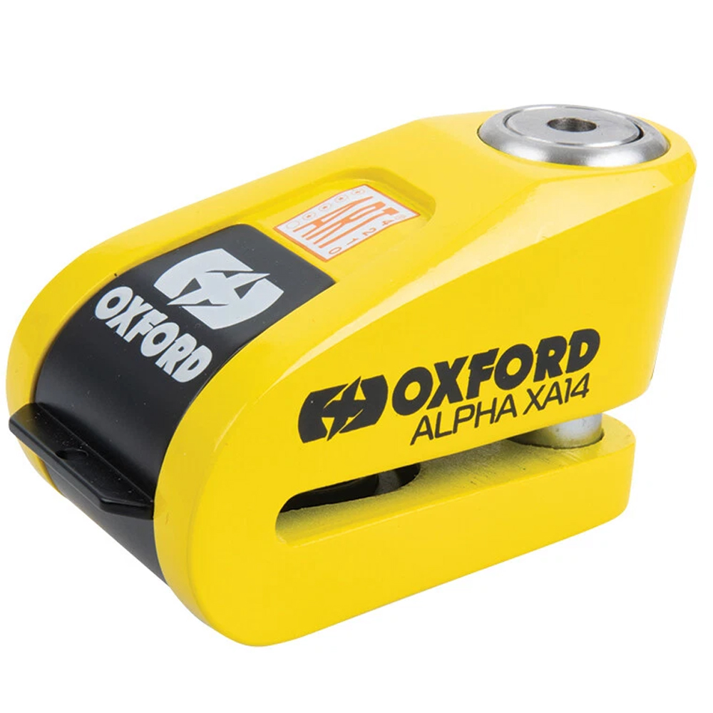 Oxford Alpha XA14 Alarm Disc Lock Yellow/Black