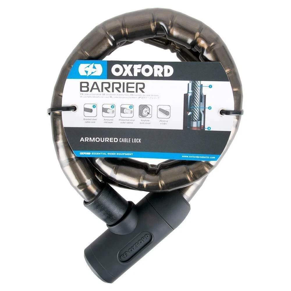 Oxford Barrier Armoured Cable 1.4mx25mm Smoke - Image 4