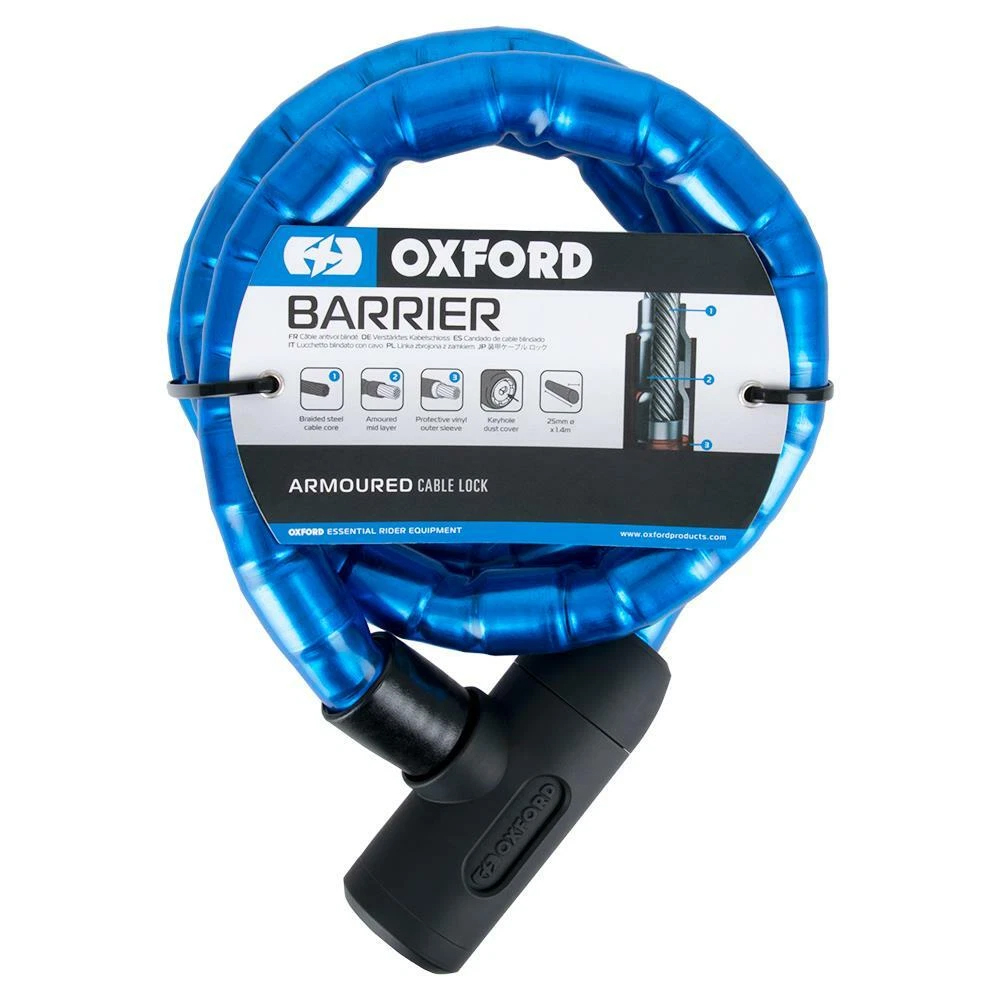 Oxford Barrier Armoured Cable 1.4mx25mm Blue - Image 4