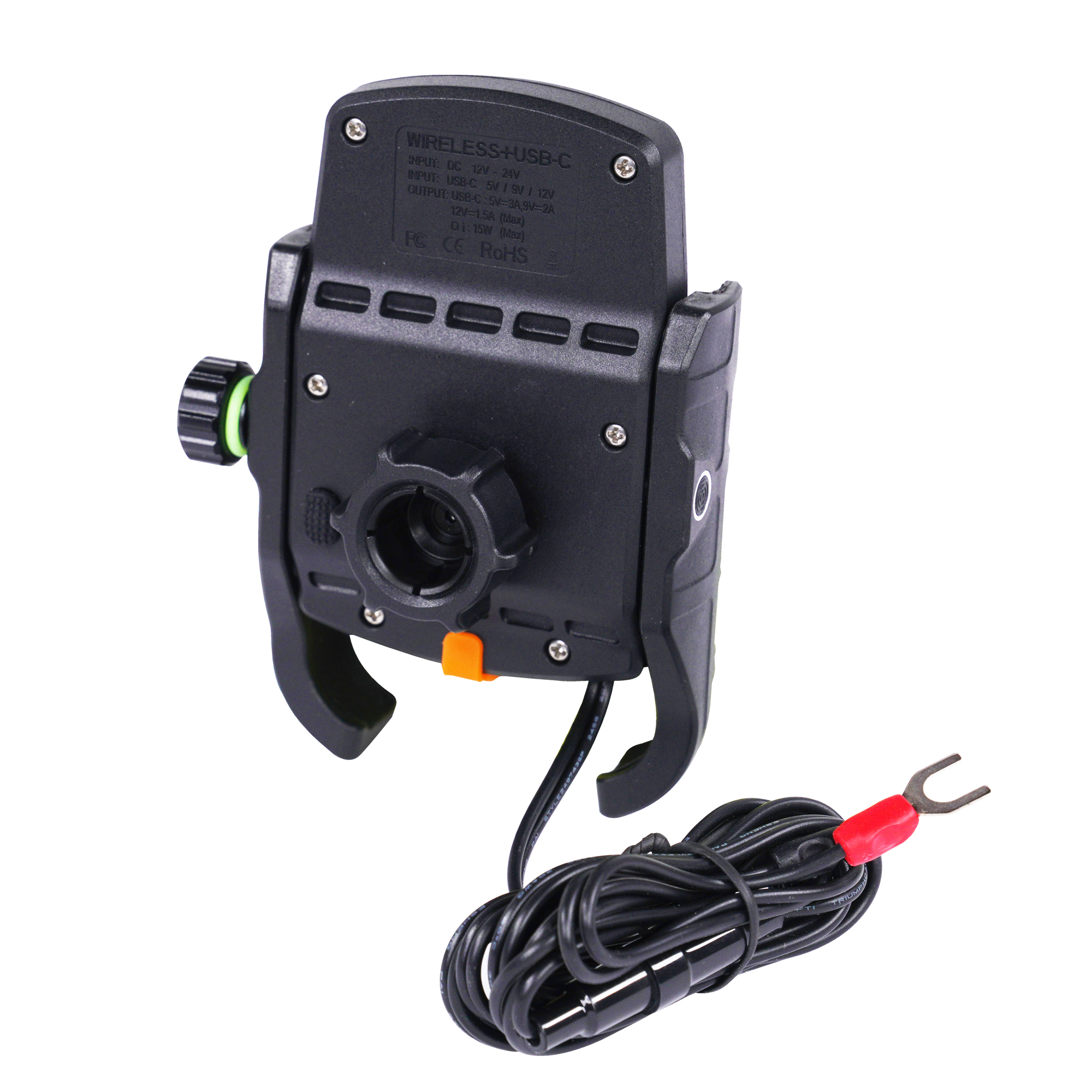Bike It Compact Motorcycle Wireless Charger + USB-C Phone Holder - Image 3