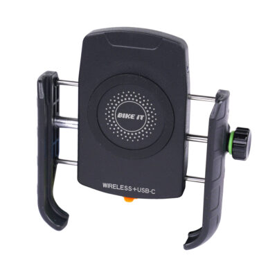 Bike It Compact Motorcycle Wireless Charger + USB-C Phone Holder