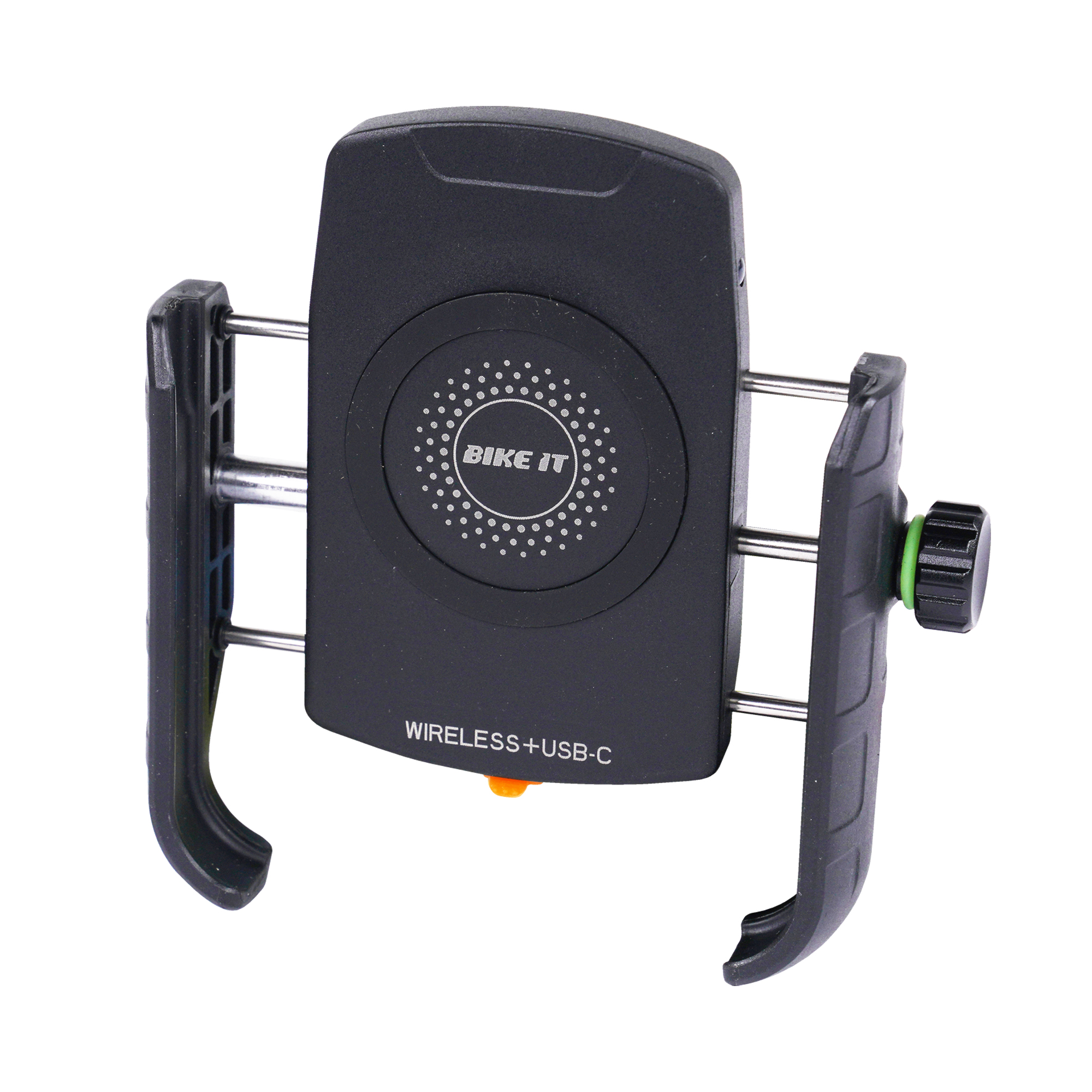 Bike It Compact Motorcycle Wireless Charger + USB-C Phone Holder - Image 2