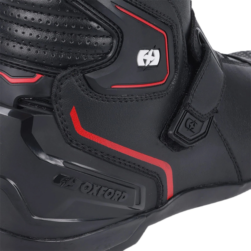 Oxford Omega Air Short MS Mens Boots - Black White Red - Image 4