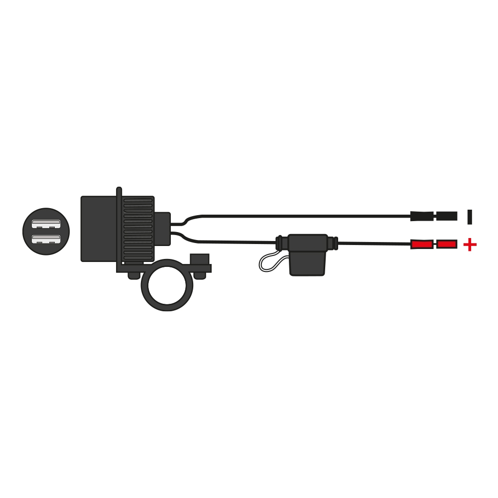 Oxford Weatherproof Dual Port USB charger (5V 2Amp) - Image 2