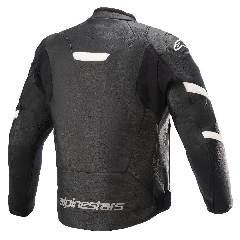 Alpinestars Faster V2 Leather Jacket - Black White - Image 3