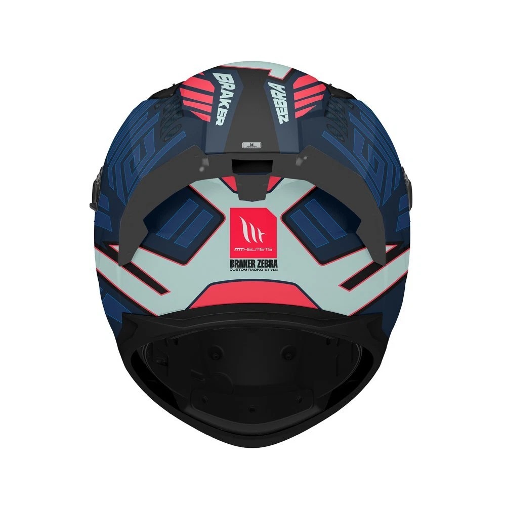 MT Braker SV Zebra Full Face Helmet - Image 4