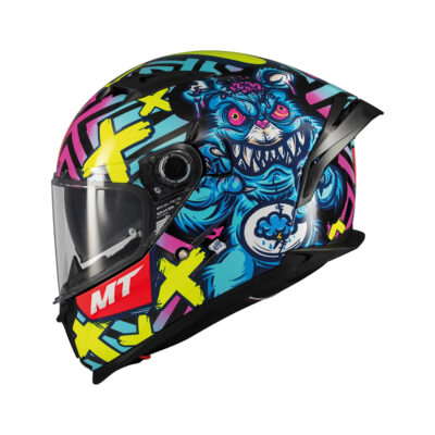 MT Braker Crazy Teddy Full Face Helmet – Gloss Multi