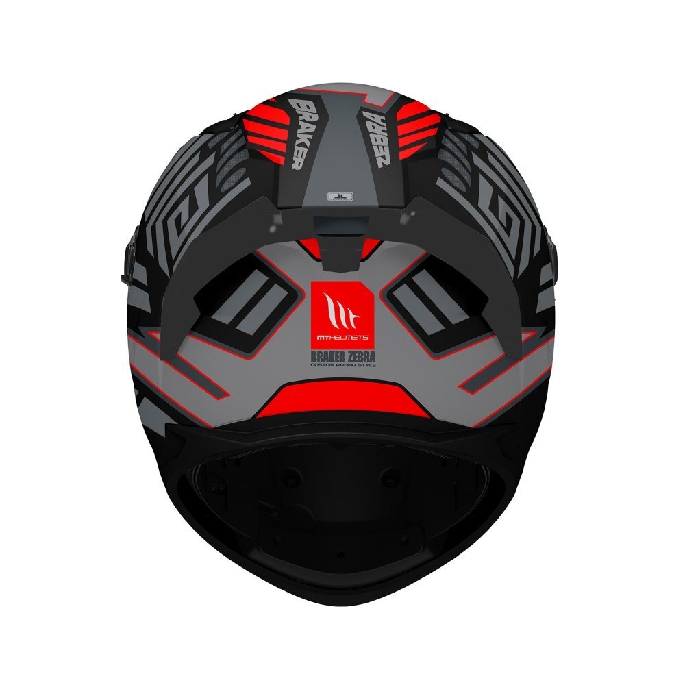 MT Braker SV Zebra Full Face Helmet - Image 10