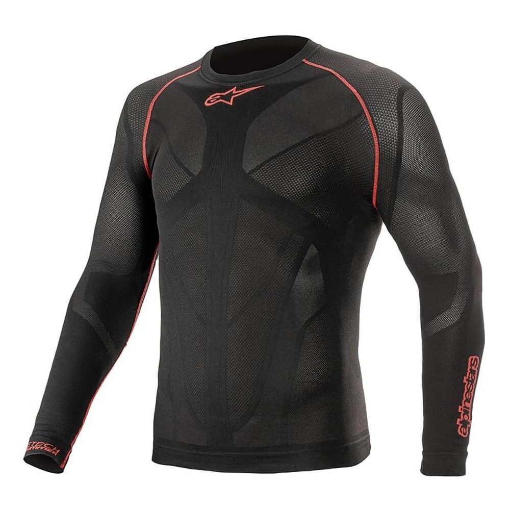 Alpinestars Ride Tech V2 Top Long Sleeve Summer - Black Red - Image 2