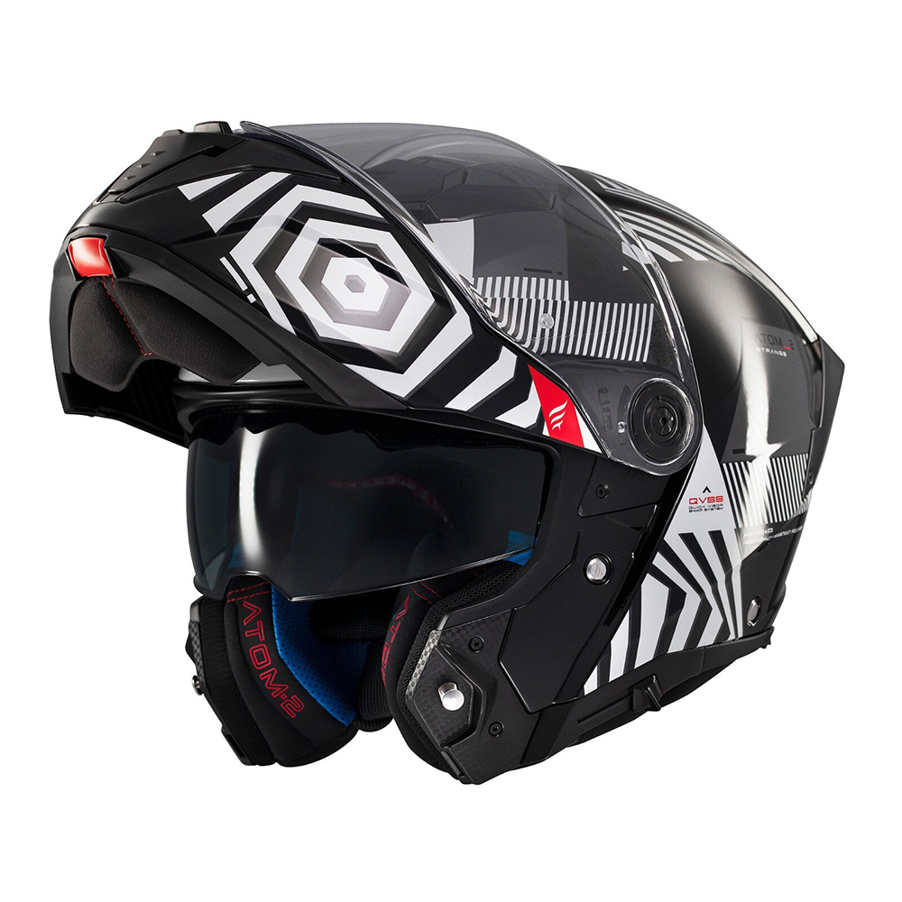 MT Atom 2 Strange Modular Helmet - Gloss Black - Image 3