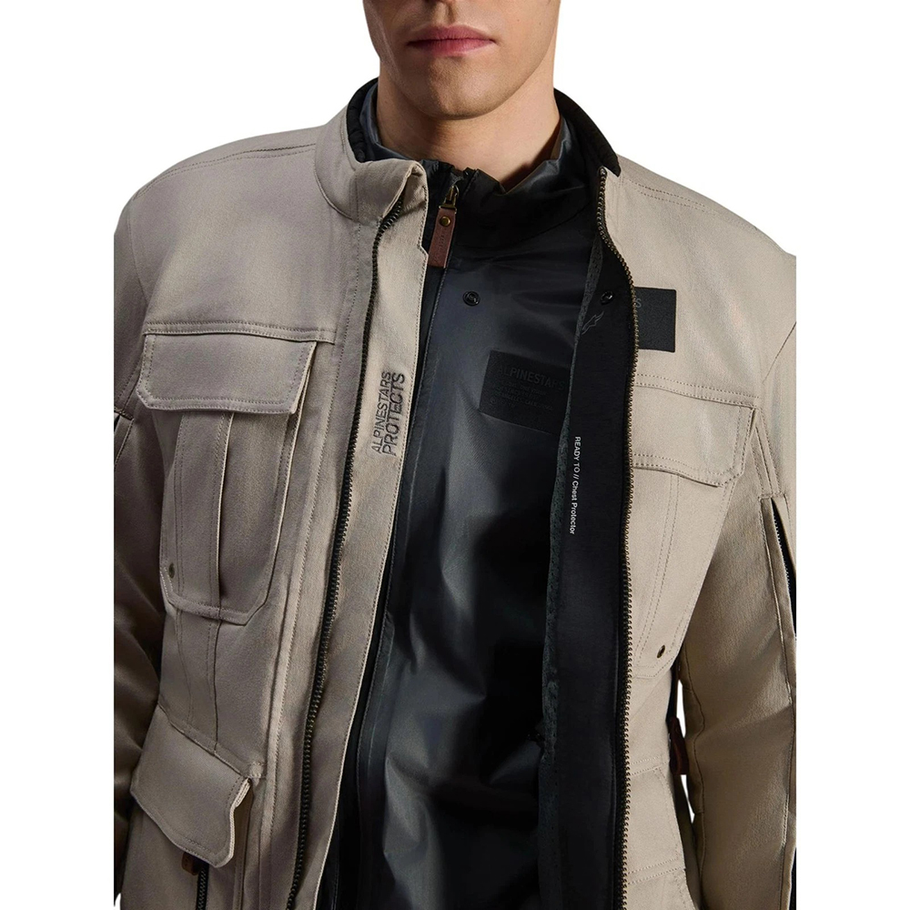 Alpinestars Borrego Drystar Mens Jacket - Warm Grey - Image 6