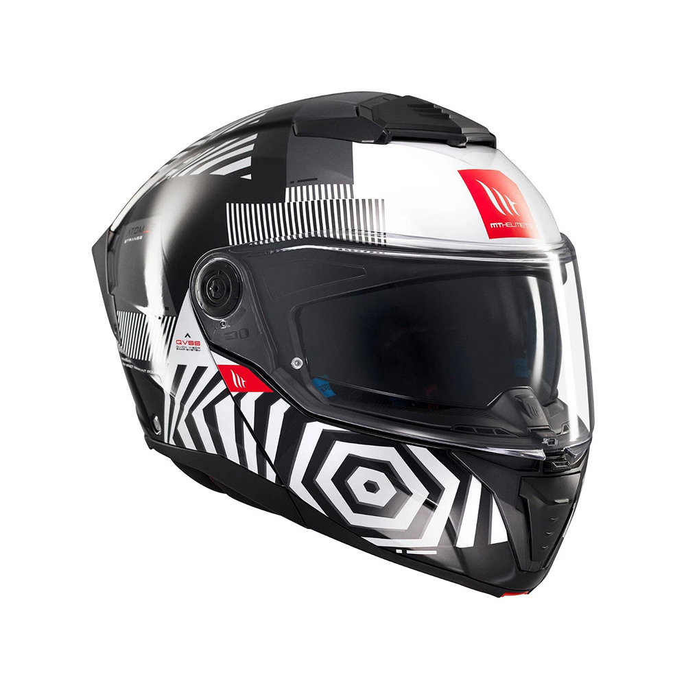 MT Atom 2 Strange Modular Helmet - Gloss Black - Image 4