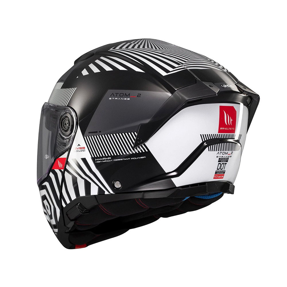MT Atom 2 Strange Modular Helmet - Gloss Black - Image 7