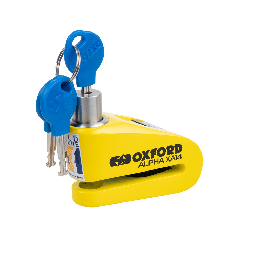Oxford Alpha XA14 Alarm Disc Lock Yellow/Black - Image 3