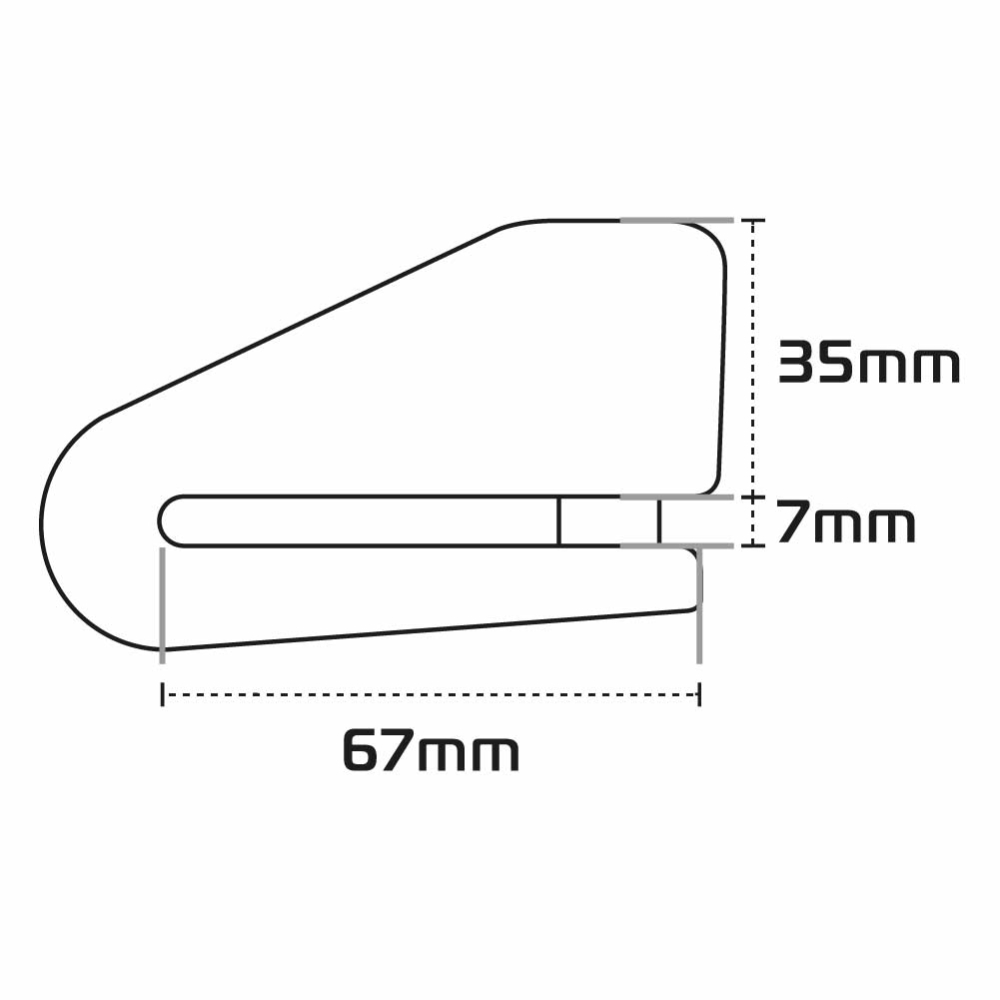 Oxford Alpha XA14 Alarm Disc Lock Yellow/Black - Image 5