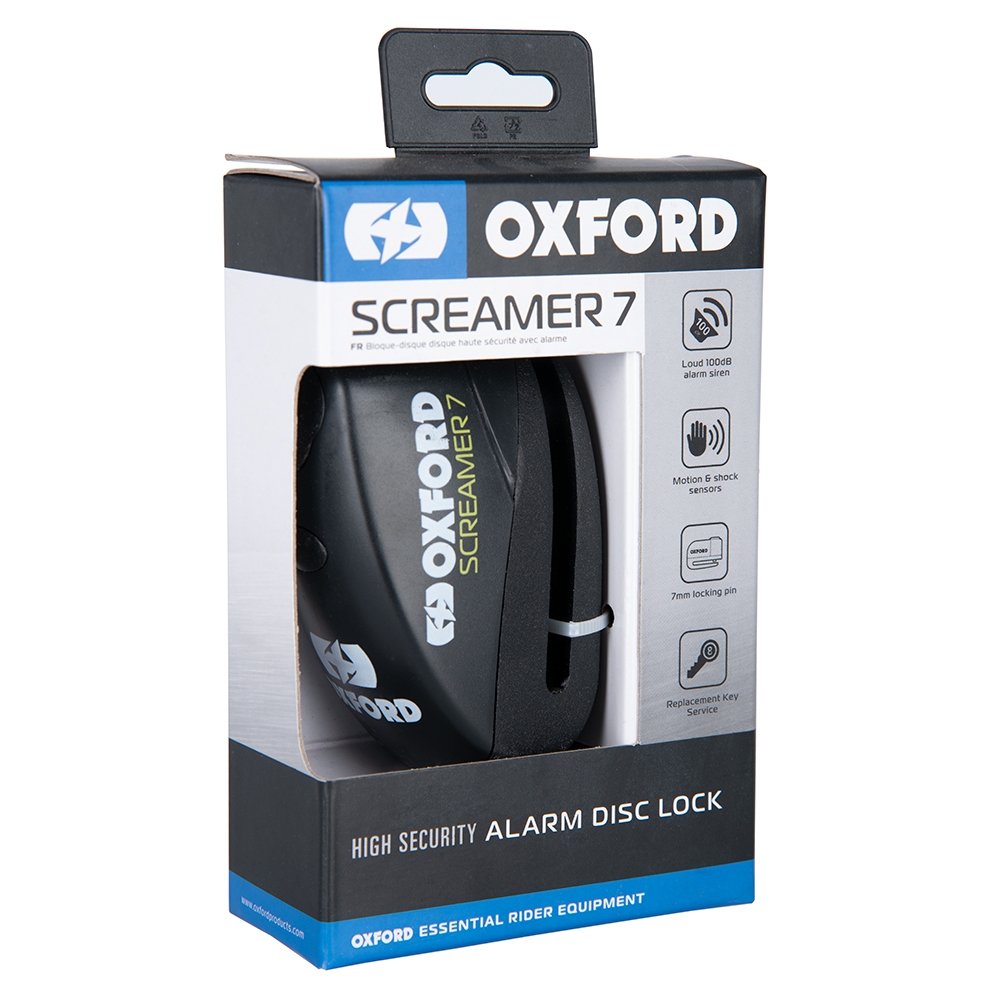 Oxford Screamer7 Alarm Disc Lock Black - Image 2